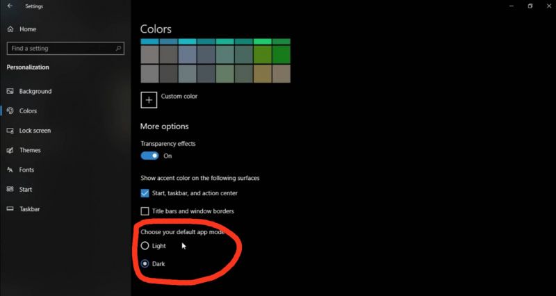 Como Ativar O Modo Escuro No Windows 10 0953